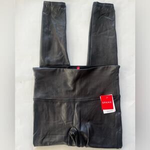 NWT Spanx faux leather high rise leggings large